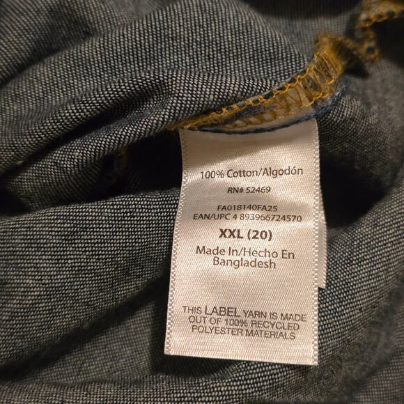 Free Assembly XXL Denim Crop Utility Shirt - Picture 7 of 8
